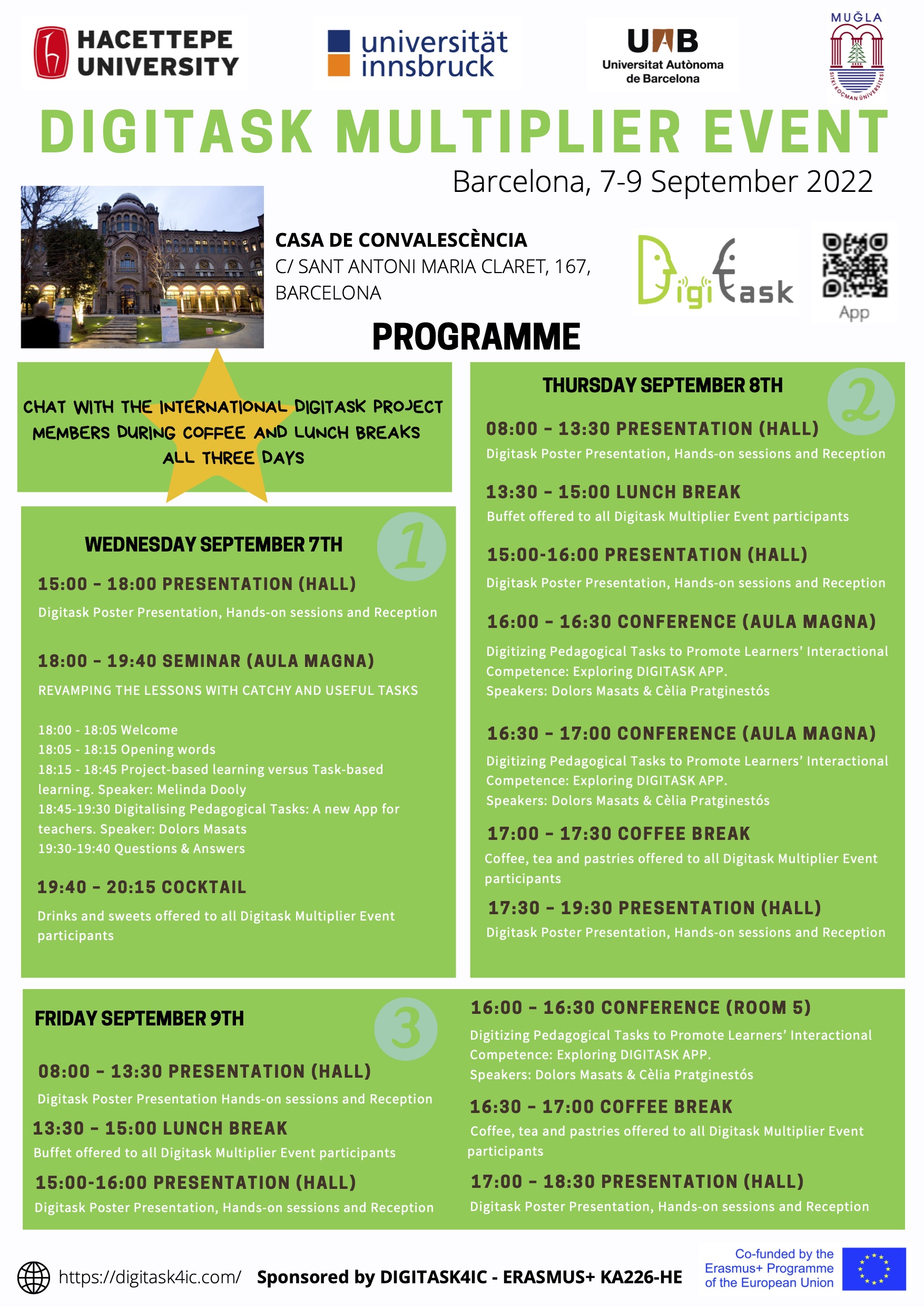 The Largest Multiplier Event of the DIGITASK4IC Project, 7-9 September ...